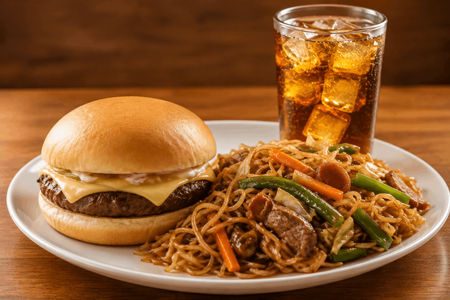 Burger Pancit Guisado